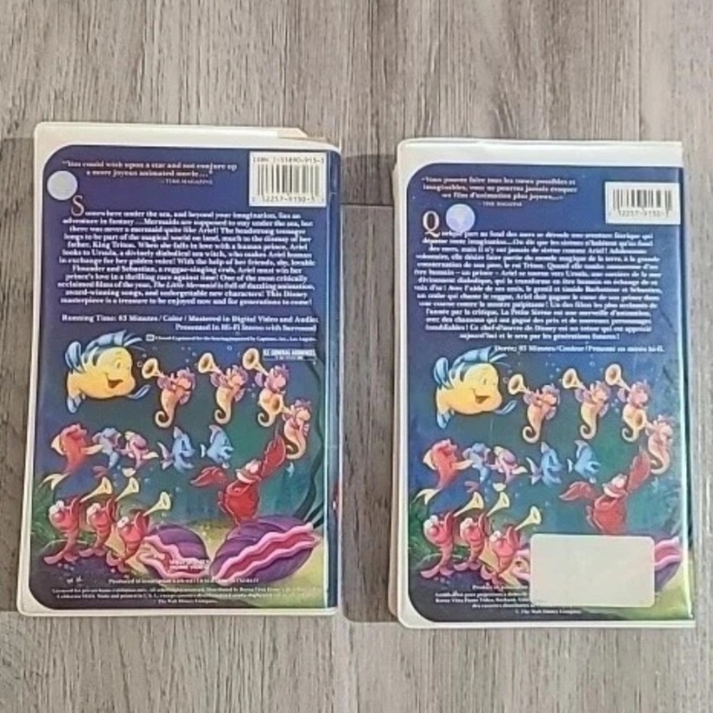 Disney The Little Mermaid VHS Black Diamond Edition Banned Cover ENG & FRENCH - Picture 2 of 7